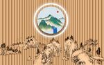 新中式背景墙  