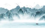 别墅 最新背景山水 tiF分层