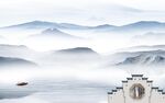 沙发 高档极简山水 Tif分层