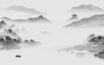 简约 灰色中式山水 TIf分层