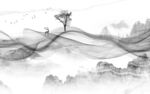 中式 意境灰色山水 TIf分层