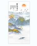 新中式玄关水墨山水画