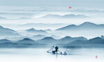 水墨画山水