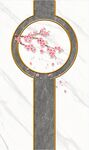 梅花 大理石背景墙玄关画