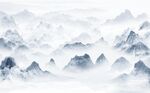 新中式山水背景墙