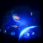 梦幻银河星空太空宇宙星球背景