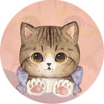 唯美水彩猫高清挂画装饰画
