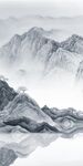 高端 简约玄关山水 tif分层