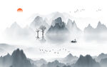 山水背景墙