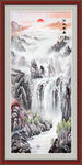 竖幅山水画