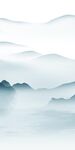 蓝色 意境简约玄关 tif分层