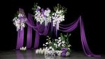 紫色布幔婚礼su模型