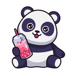 矢量卡爱卡通动物大熊猫插画素材