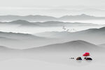 写意水墨山水画