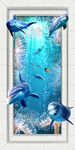 海底世界玄关背景墙3D玄关