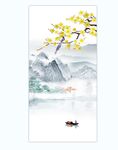 花鸟山水玄关画