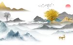 电视 简约意境山水 TIF分层