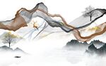人气 简约意境山水 TIF分层