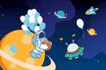 卡通星空宇航员