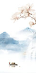 蓝色 新淡雅玄关画 TiF分层