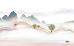 高端 客厅电视山水 Tif分层