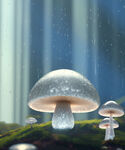 雨中蘑菇