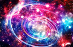 抽象炫彩宇宙旋涡星空