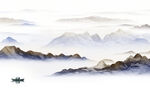 现代 新款中式山水 tif分层