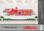 红色物业文化墙
