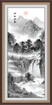 竖版山水画