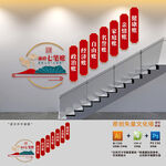 廉政七笔账楼梯文化墙