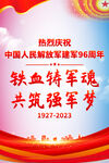 建军96周年宣传海报