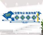 立警为公执法为民警察文化墙