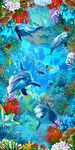 梦幻海底世界星空玄关过道背景墙