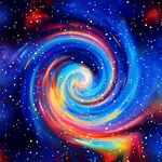 梦幻彩虹旋涡星空