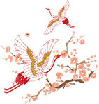 仙鹤桃花