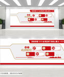 坚持六个从严党建文化墙
