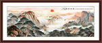 泰山办公室装饰画