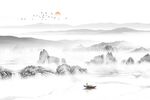 简约山水画