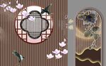 新中式背景墙 