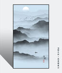 意境水墨山水壁画