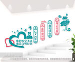 廉洁行医医院楼梯间背景墙图片