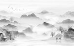 新中式背景墙