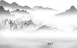 奢雅 高端灰山水画 Tif分层