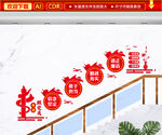 永远跟党走楼梯文化墙