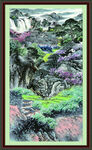竖幅山水画 