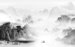 爆款 轻奢灰色山水 TiF分层