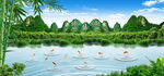 锦鲤风水九鱼图