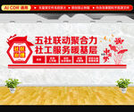 五社联动文化墙
