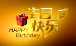 生日快乐金属字